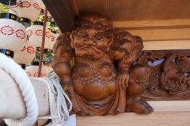 力神展持送り「力神」昭和初年　初代彫常