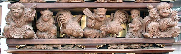 東組旭車唐子遊びと鶏」立川和四郎富昌弘化3年